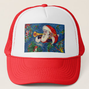 SANTA BUGLER Musical Christmas Trucker Hat