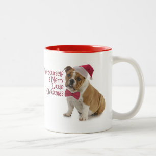Santa Bulldog Christmas Mug