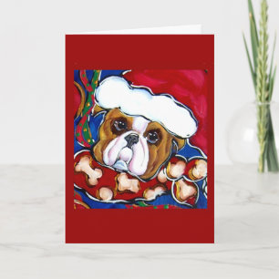 Santa Bulldog Holiday Card