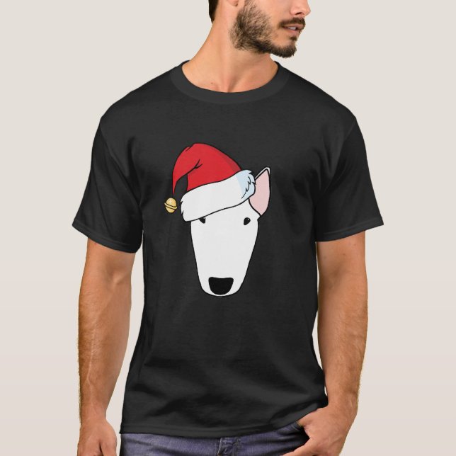Santa Bully bull terrier christmas t-shirt (Front)