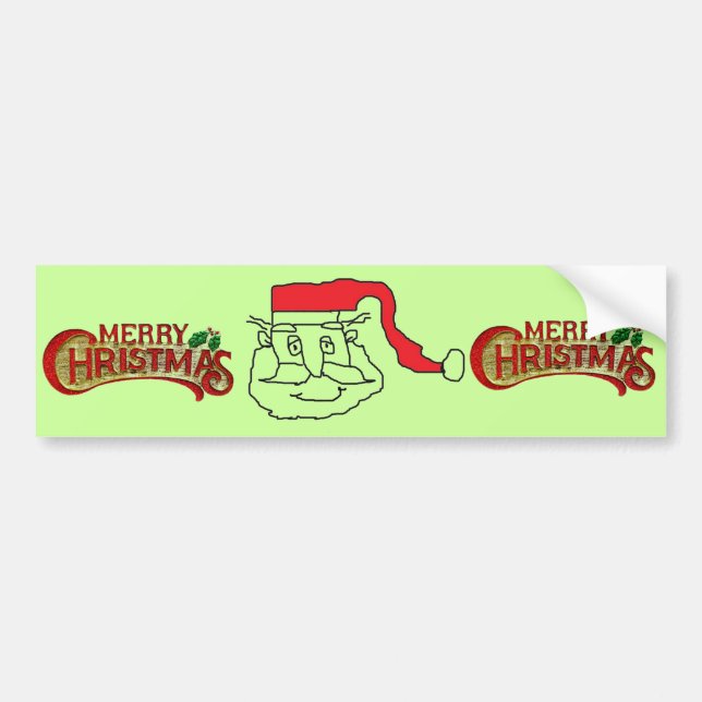 Santa Bumper Sticker (Front)