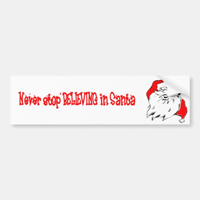 Santa Bumper Sticker (Front)