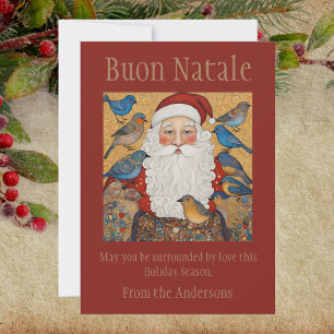 Santa Buon Natale Christmas Greeting Thank You Card