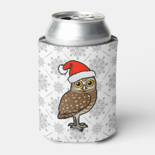 Santa Burrowing Owl Can Cooler