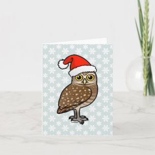 Santa Burrowing Owl Holiday Card