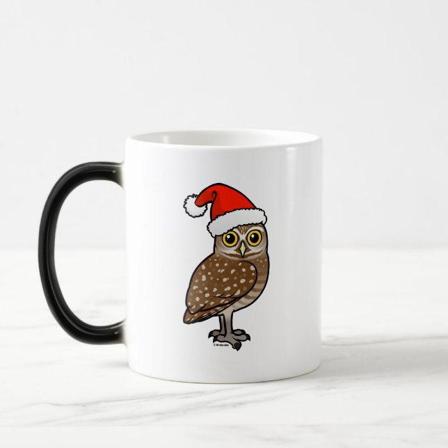 Santa Burrowing Owl Magic Mug (Left)