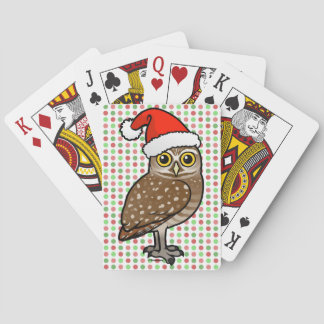 Santa Burrowing Owl Playing Cards