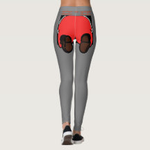 Santa Butt Leggings Grey
