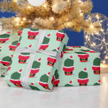 Santa Cactus Holiday Christmas Wrapping Paper<br><div class="desc">Novelty Christmas wrapping paper with a pattern of cacti in Santa outfits on a green background.

Santa Cactus Holiday Christmas Wrapping Paper
Holidayday Design   |   ©Melissa Patton - Artist/Illustrator</div>