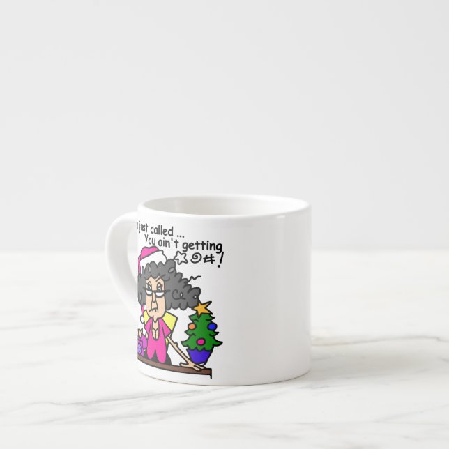 Santa Called Espresso Cup (Front Left)