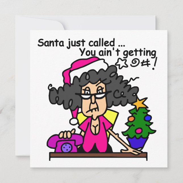 Santa Called Holiday Card (Front)