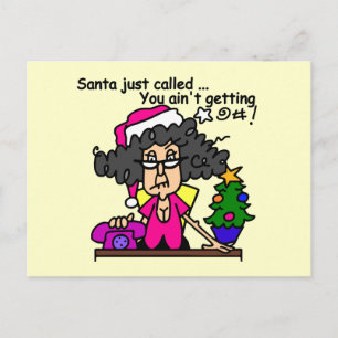 Santa Called Holiday Postcard