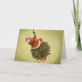 Santa came in like a wrecking ball holiday card