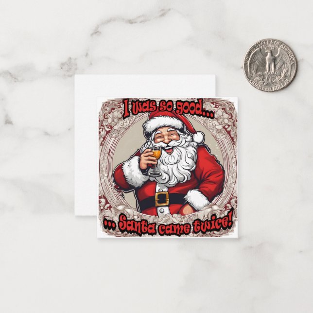 Santa Came Twice! Card (Front/Back In Situ)
