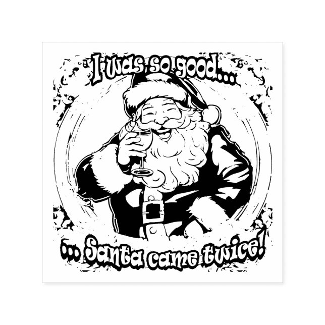 Santa Came Twice! Self-inking Stamp (Design)