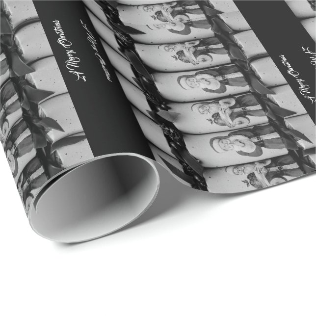 Santa Candle Christmas Wrapping Paper (Roll Corner)