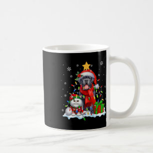 Santa Cane Corso With Elf Cat Christmas Lights Own Coffee Mug