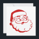Santa Card<br><div class="desc">Whether you are sending out a Christmas card, holiday party invitation or just a seasonal note, this retro, graphic design of a happy Santa Claus will delight any of your family, friends or correspondents. Great for your seasons greetings or your family holiday letters. Father Christmas and his jolly face will...</div>