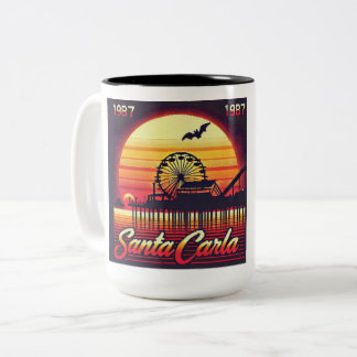 Santa Carla 1987 Retro design Two-Tone Coffee Mug