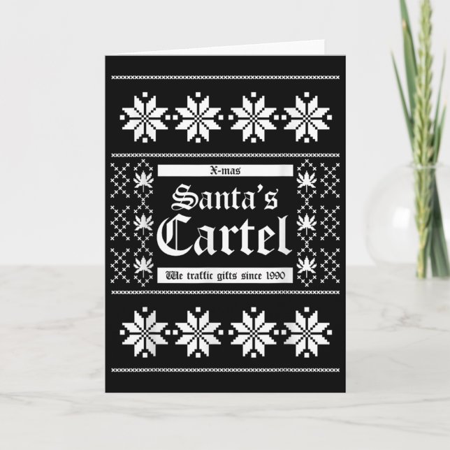 Santa Cartel Ugly Christmas  Card (Front)