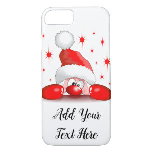 Santa Cartoon Cute Peeking Character © BluedarkArt iPhone 8/7 Case