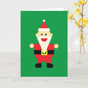 Santa Cartoon Fun Cute Christmas Holiday Festive Card