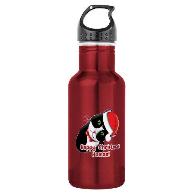 Santa Cat 532 Ml Water Bottle (Front)