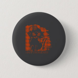 Santa Cat 6 Cm Round Badge