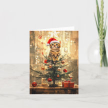 Santa Cat and the Christmas Tree