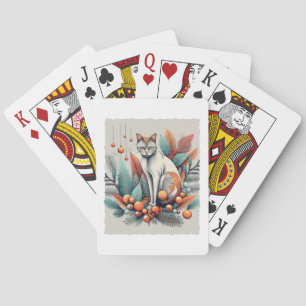 Santa Cat Christmas Gamer T-Shirt: Get Your Festiv Playing Cards