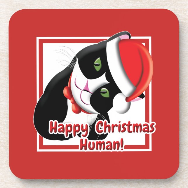 Santa Cat Coaster (Front)