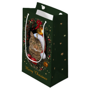 Santa Cat Gift Bag