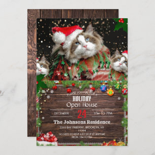 Santa Cat          Invitation