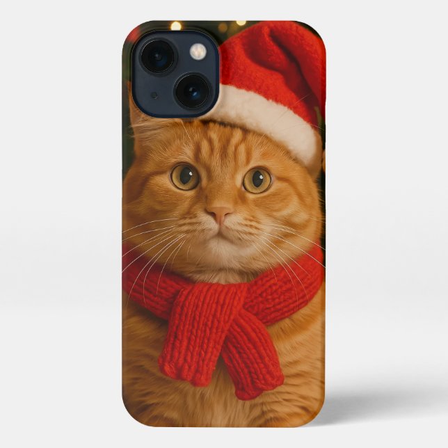 Santa Cat iPhone 13 Case (Back)