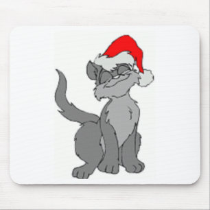 SANTA CAT MOUSE MAT