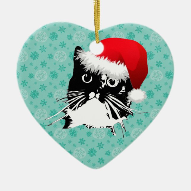 Santa Cat Ornament (Front)