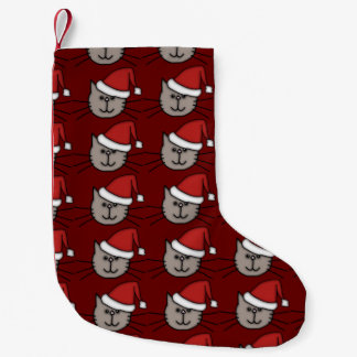Santa Cat Small Christmas Stocking