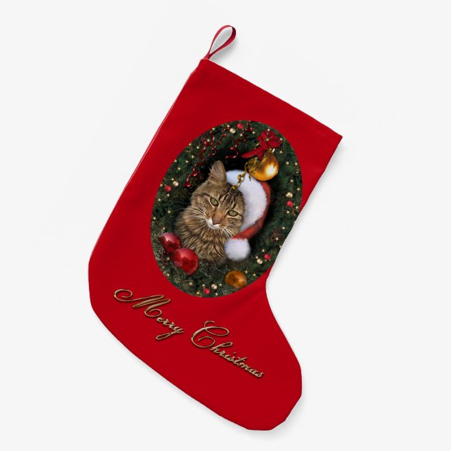 Santa Cat Stocking (Front (Hanging))