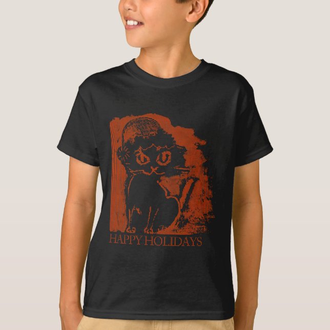 Santa Cat  T-Shirt (Front)