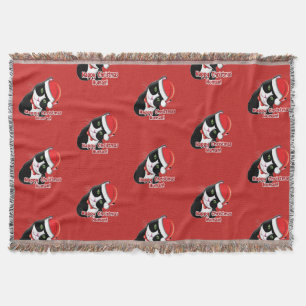 Santa Cat Throw Blanket