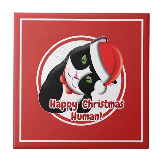 Santa Cat Tile (Front)