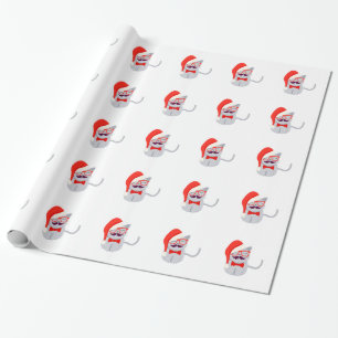 Santa Cat Wrapping Paper