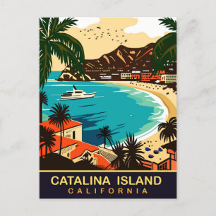 Santa Catalina, Beach, CA, Travel Postcard