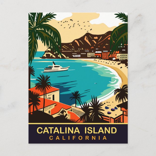 Santa Catalina, Beach, CA, Travel Postcard (Front)