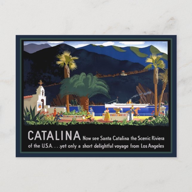 Santa Catalina California Postcard (Front)