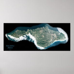 Santa Catalina, California satellite poster photo