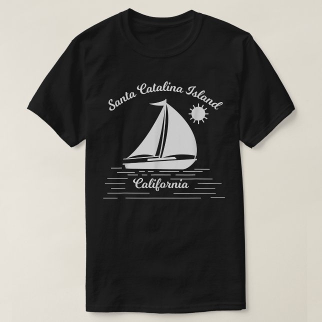 Santa Catalina Island California Sailboat Accessor T-Shirt (Design Front)