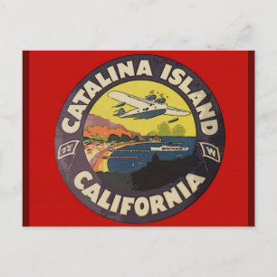 Santa Catalina Island California vintage travel Postcard