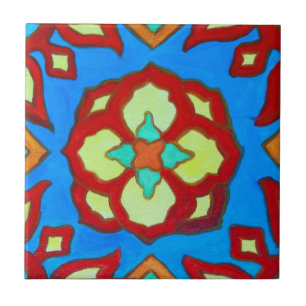 Santa Catalina Island Lotus Tile By J Titchenal