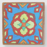 Santa Catalina Island Tile Magnet on Marble Lotus